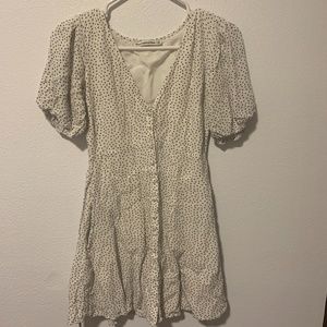 Abercrombie polka dot puff sleeve dress
